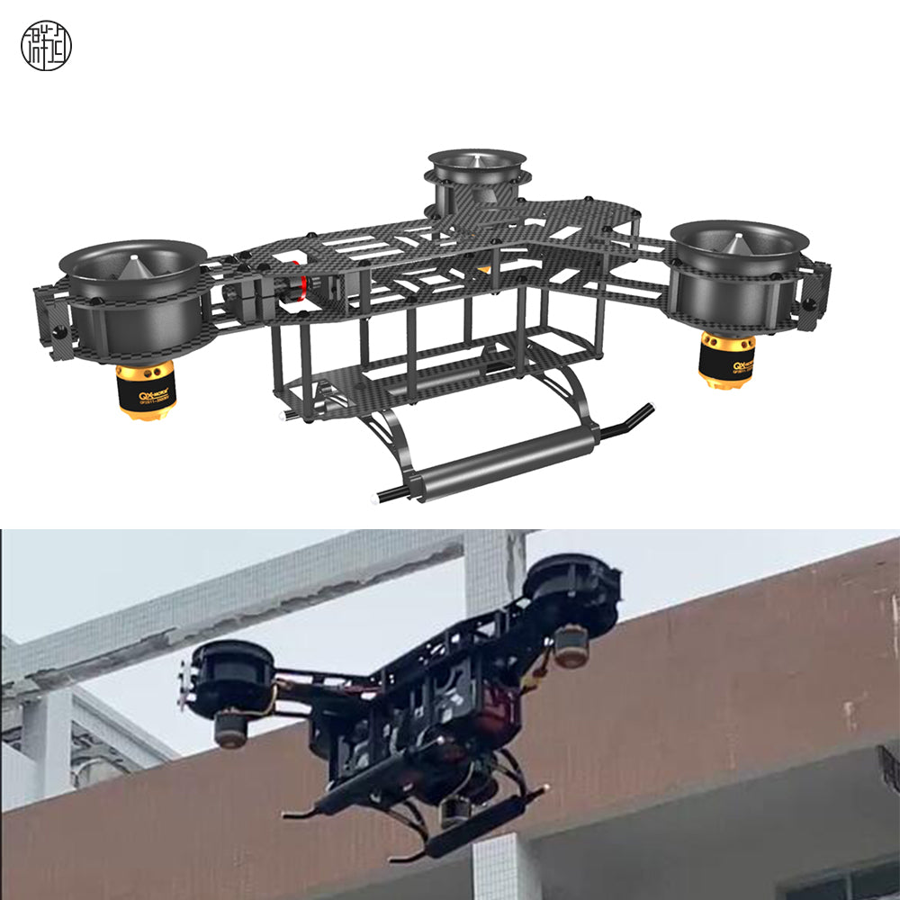 QUNXI 3KFull Carbon Fiber 3-axis aircraft Frame Kit with dedicated servo For Remote control toy parts