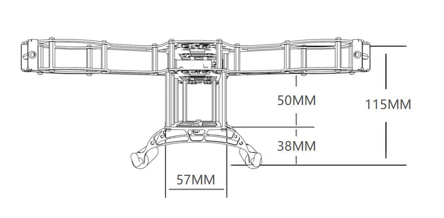 QUNXI 3KFull Carbon Fiber 3-axis aircraft Frame Kit with dedicated servo For Remote control toy parts