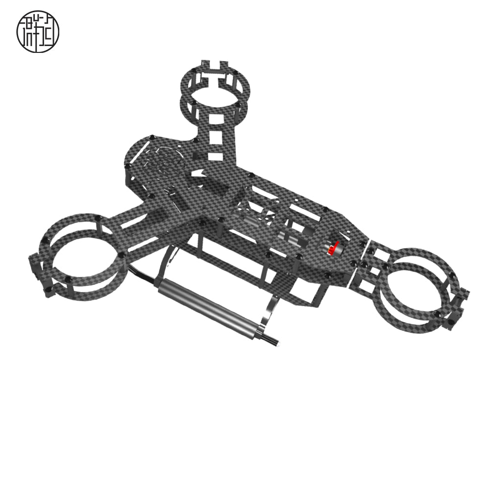 QUNXI 3KFull Carbon Fiber 3-axis aircraft Frame Kit with dedicated servo For Remote control toy parts