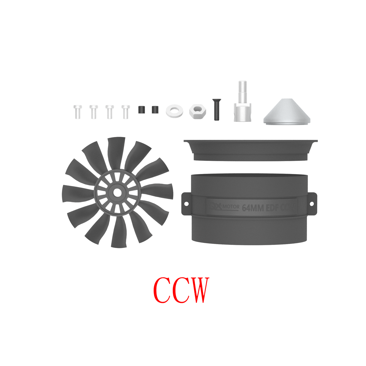 QX-MOTOR 30MM 50MM 64MM 70MM 80MM 90MM EDF no motor 6/12 Blades Ducted Fan For Remote Control Toy Parts