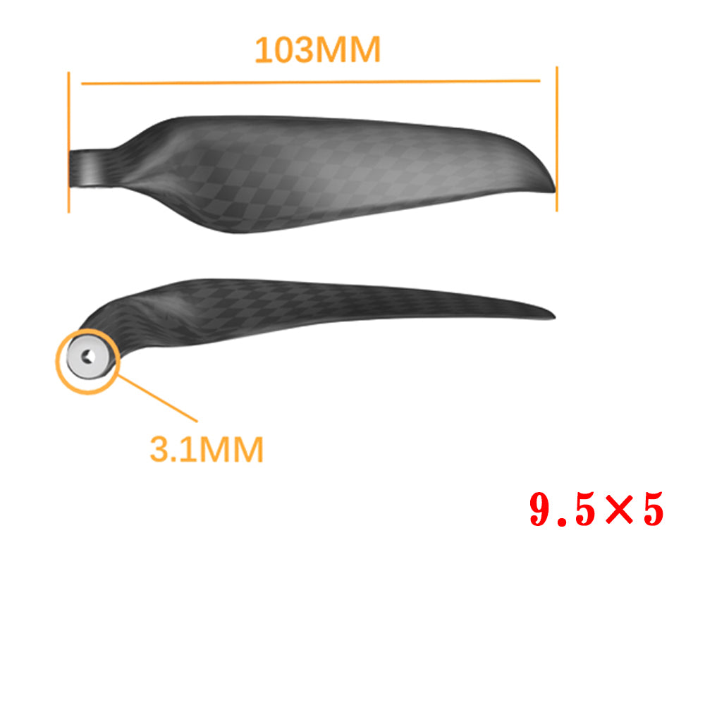QX-MOTOR Carbon Fiber Folding propeller blade 9.5x5 10x6 11x6 11x8 12x6 13x6.5 13x7 13x8 14x8 14x9.5 15x10 16x8 16x13 18x10 19x10 For RC Airplane Props Fixed Wing Model