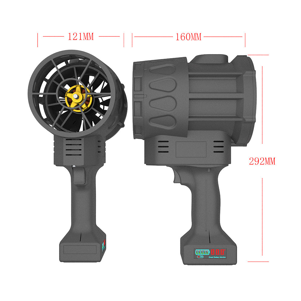 QX-MFLU 4300g Turbojet Violent Fan Portable Jet Powerful Industrial Fan for Snowblowing Construction Site Brick Blowing 90mm blade