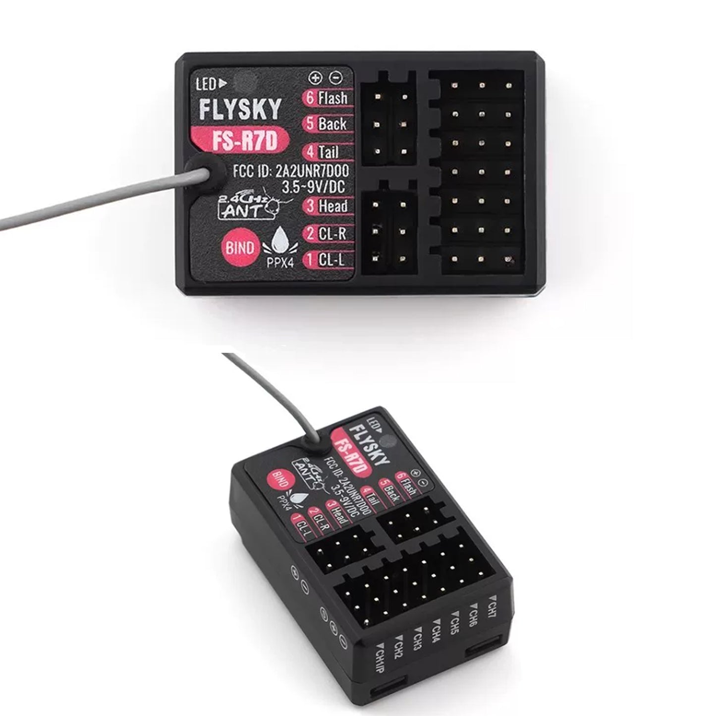 FLYSKY FS-MG7 2.4G 7CH ANT RC Car Boat Remote Controller Transmitter with FS-R7D Receiver for RC Car Boat Model DIY Accessories
