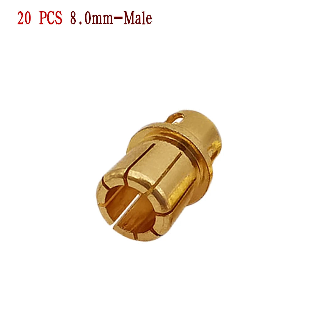 Amass 20/50/100Pairs 5.5mm 6mm 8mm Male Female Bullet Banana Plug Connector for Lipo Battery ESC Motor Remote control toy parts
