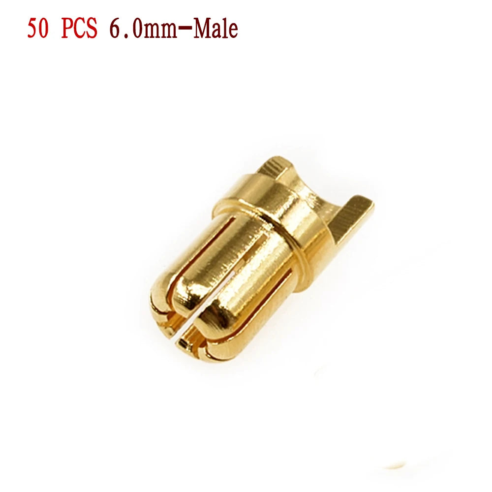 Amass 20/50/100Pairs 5.5mm 6mm 8mm Male Female Bullet Banana Plug Connector for Lipo Battery ESC Motor Remote control toy parts