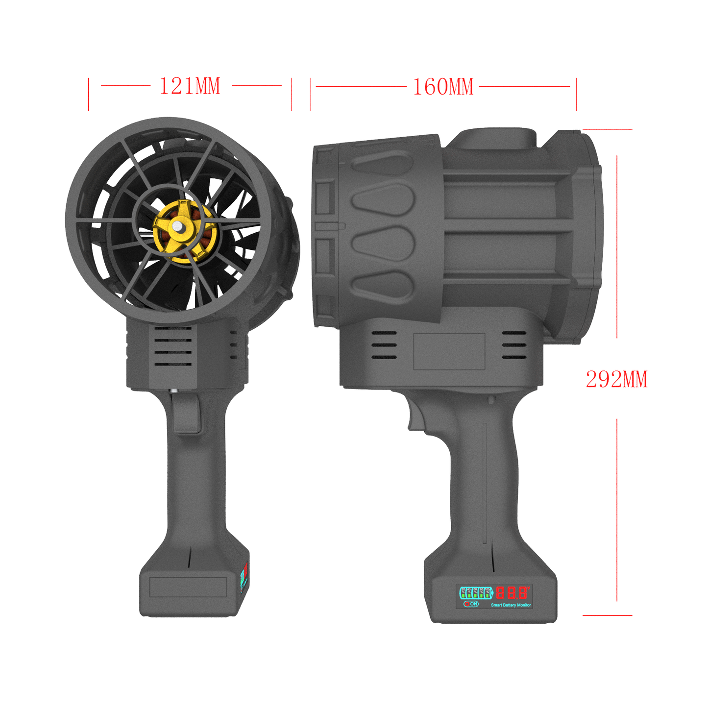 QX-MFLU 4300g Turbojet Violent Fan Portable Jet Powerful Industrial Fan for Snowblowing Construction Site Brick Blowing 90mm blade