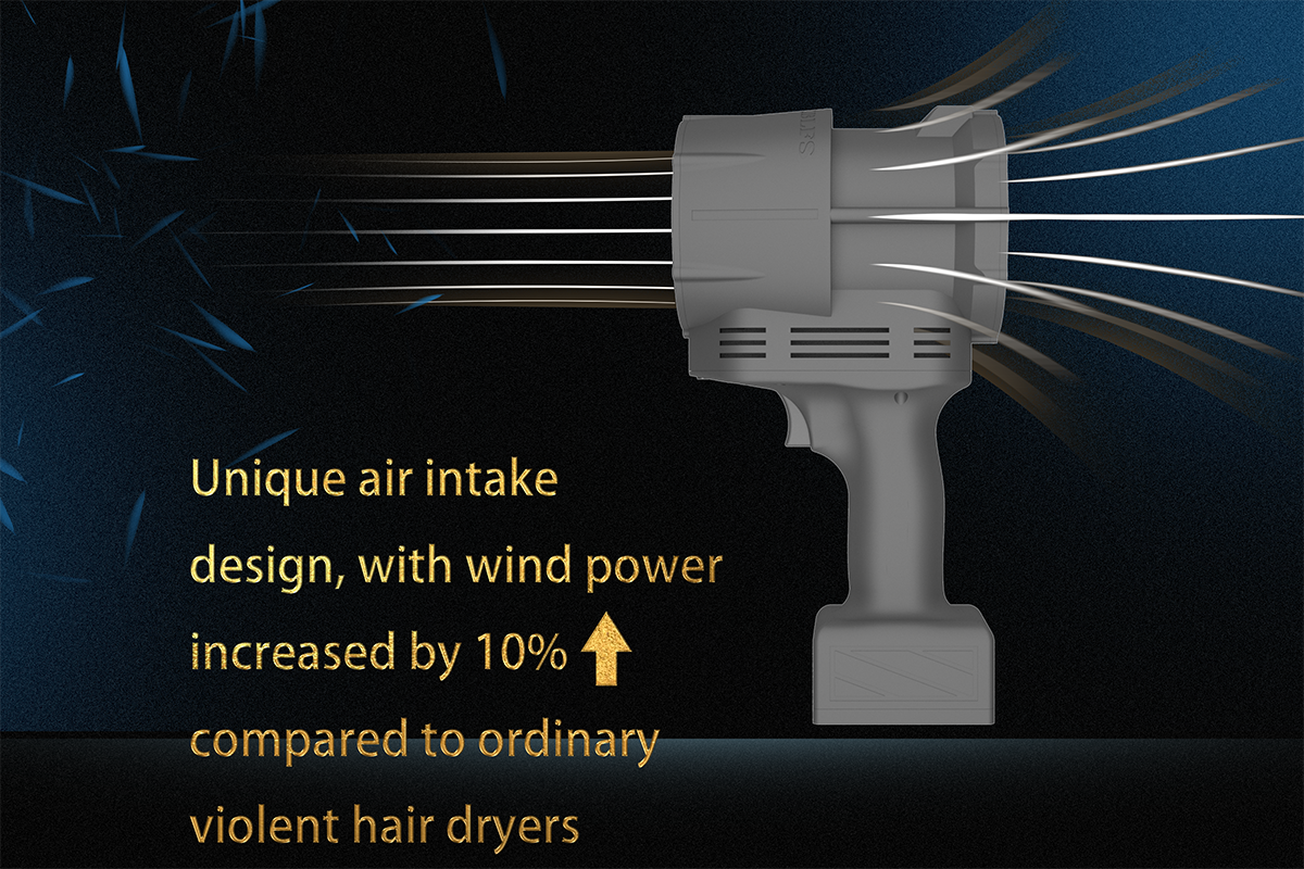 QX-MFLU 2150G high-power turbine 70mm violent fan, portable handheld industrial powerful fan, used for water dust snow removal
