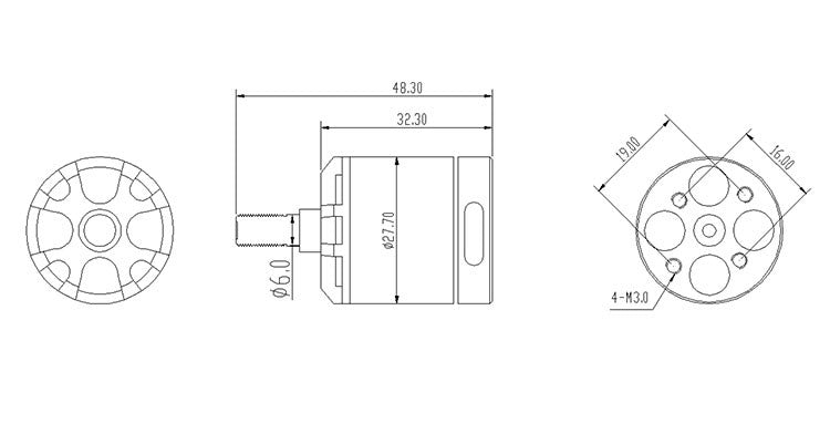 QX-Motor QM2816 2216 1100KV 800KV Brushless Motor 3S 4S Performance CW CCW for Remote control toy parts