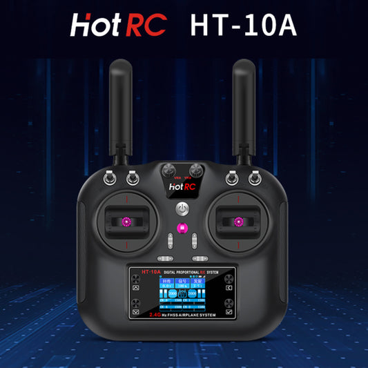 Hotrc Hot rc HT-10A HT10A 2.4Ghz 10CH Remote Controller F-10A F10A Receiver For RC Aircraft Vehicle Boat Drone Accessories Parts