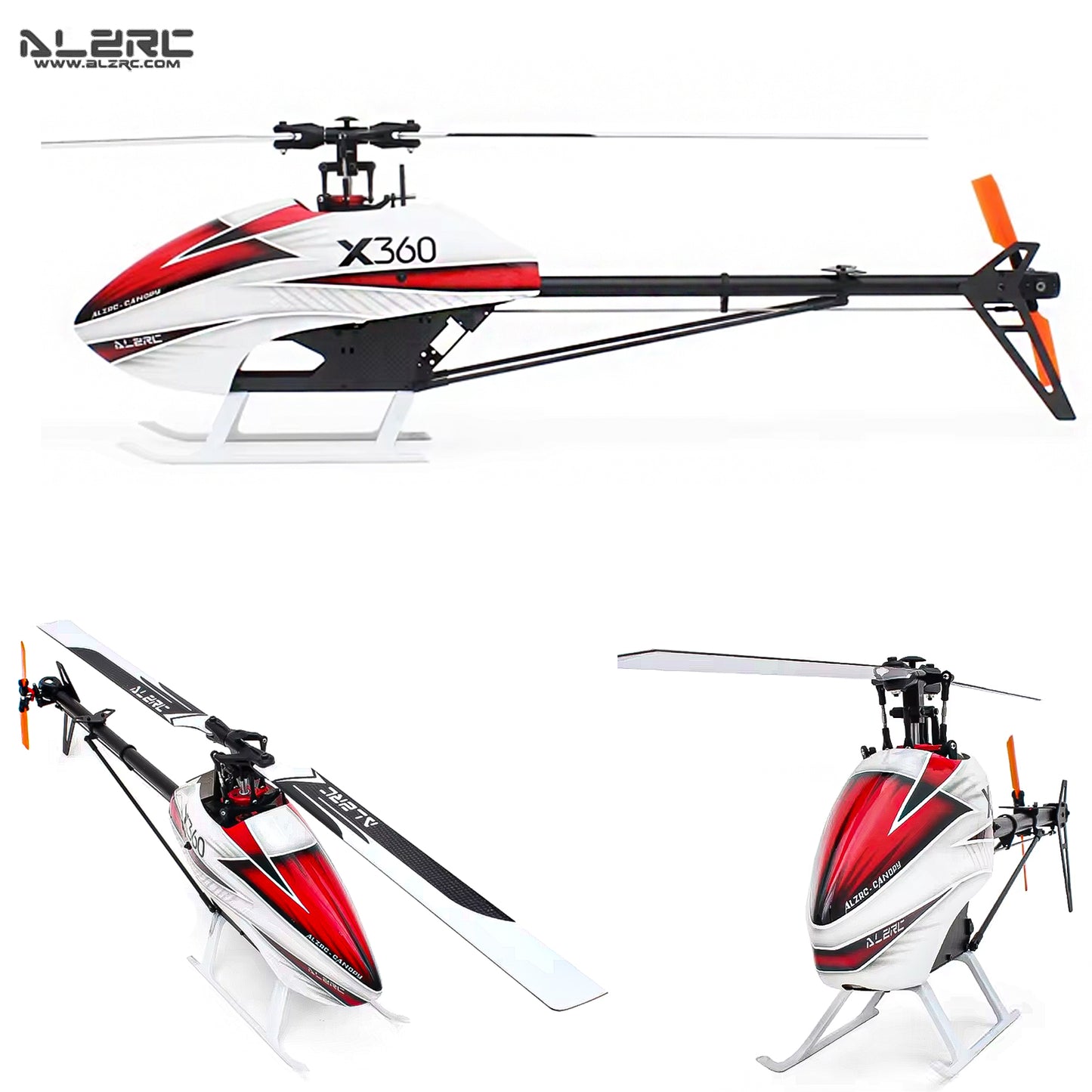 ALZRC-Devil X360 FBL Remote Control 3D Helicopter Kit Empty Frame KIT With Canopy and Blades for Beginner