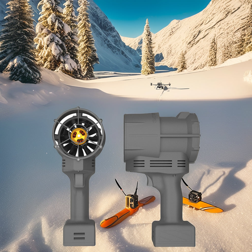 QX-MFLU high-power turbine 70mm violent fan, portable handheld industrial powerful fan, used for water dust snow removal
