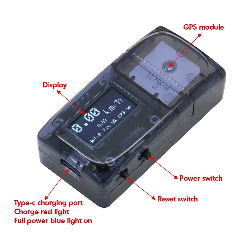 ZMR GPS Speed Detector Speedometer for RC Airplane Drone Car Outdoor Moving Objects Piggyback Speed Measurement