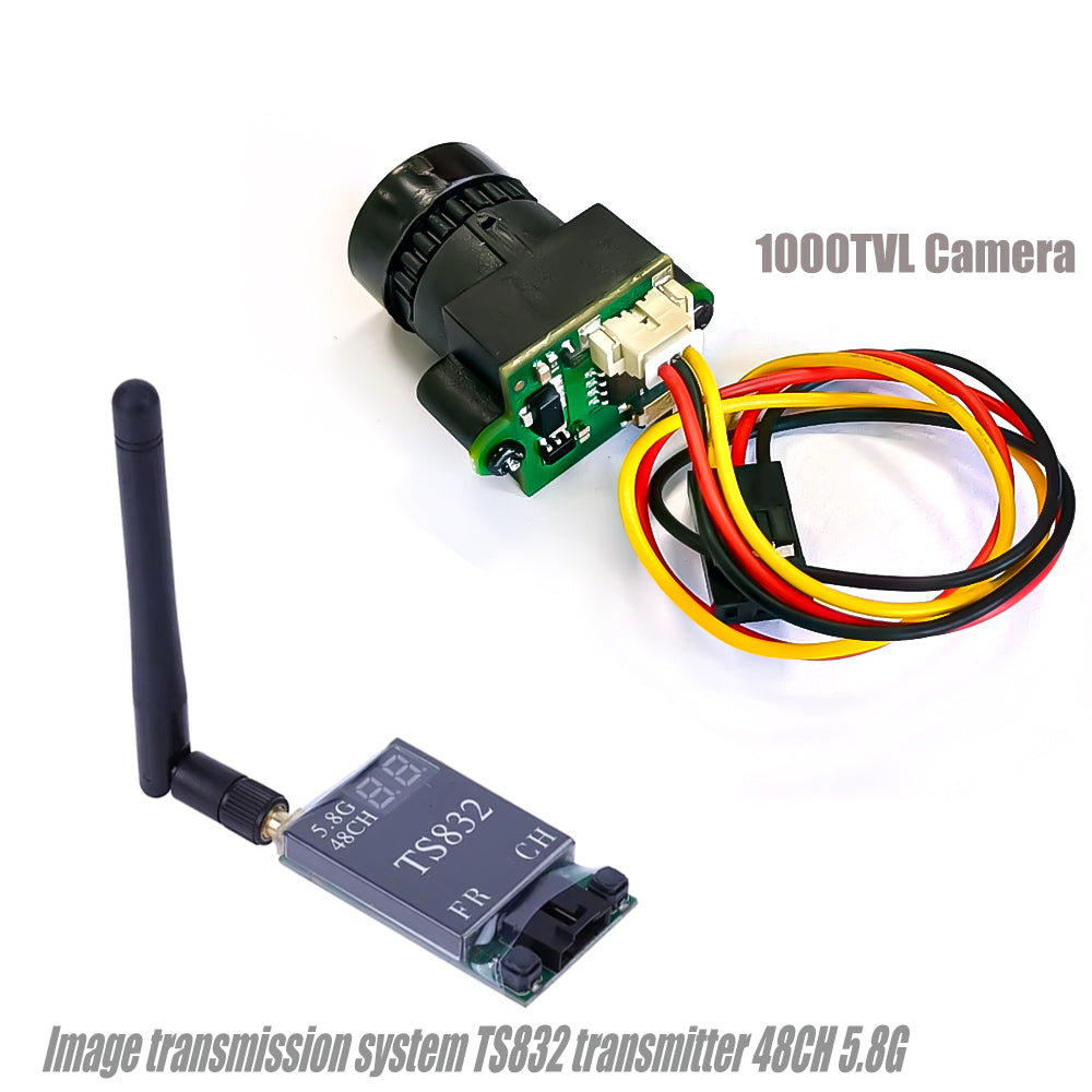 48CH 5.8G 600mw 5km Wireless AV Transmitter TS832 +1000TVL Camera for RC Multirotor Helicopter Quadcopter Multiaxis Drone Fixed-wing Parts