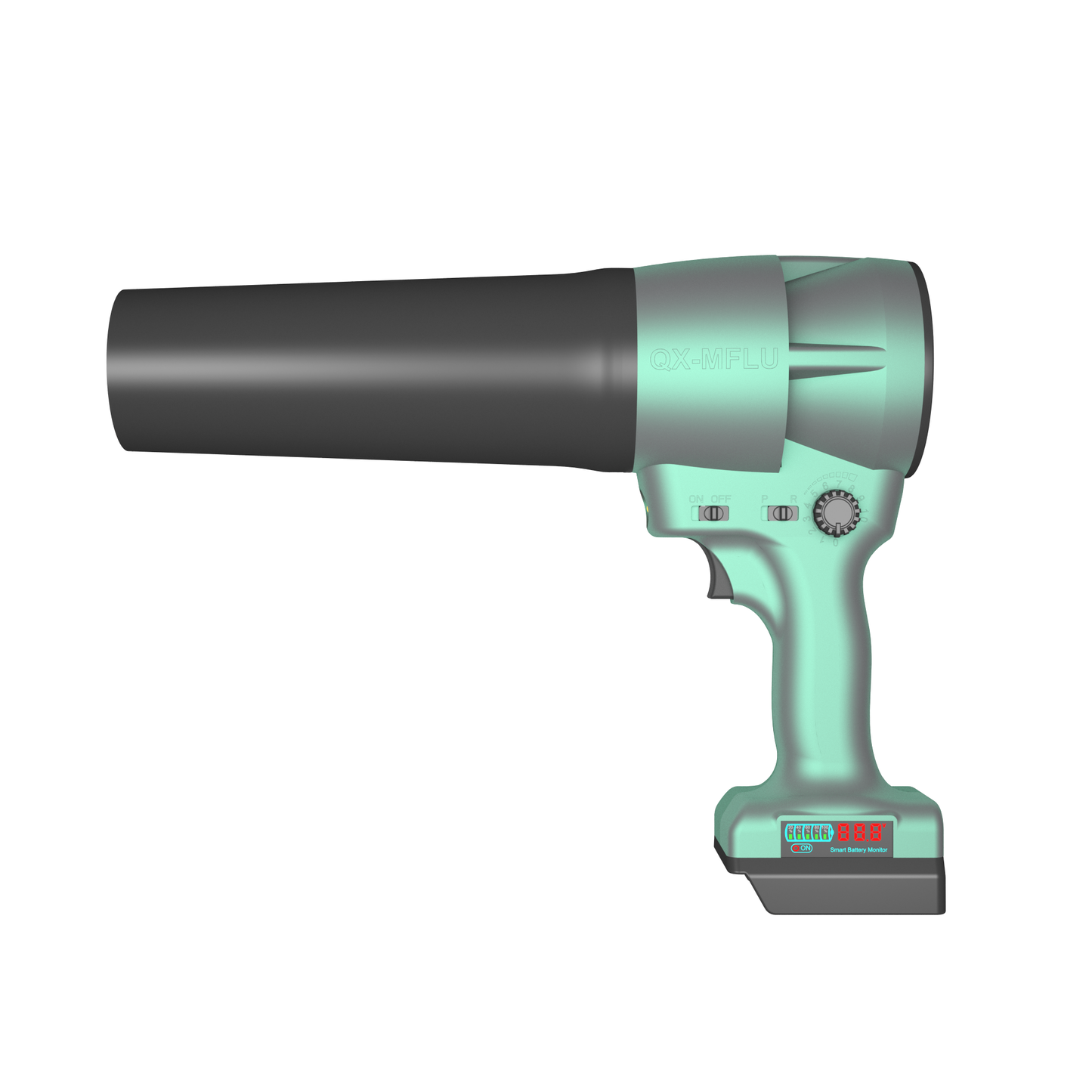 QX-MFLU 1900G 64mm portable violent fan, a powerful handheld fan suitable for outdoor water/dust/snow removal