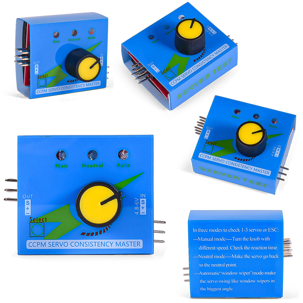 SG90 Servo /CCPM Servo Consistency Master / Servo tester with three level switching and indicator light Electric Tuning Tester For RC Drone Car Boat Airplane Models Parts