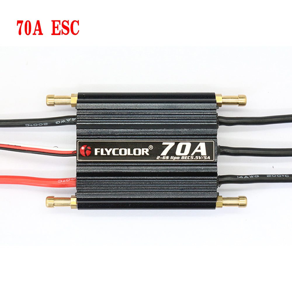 Flycolor 2-6S Lipo BEC 5.5V/5A Brushless ESC 50A 70A 90A 120A 150A Speed Controller and Programming Card for RC Boat Model Parts