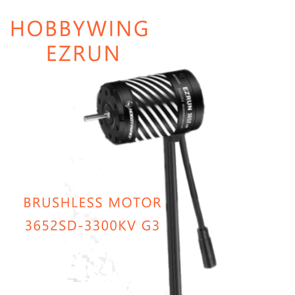 Hobbywing EZRUN 3652SD G3 3300/4100/5400KV Sensored Brushless Motors with MAX10 G2 80A ESC Combo for 1/10 1/8 RC Car Buggy Model