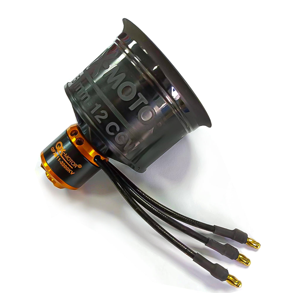 QX-MOTOR 50mm EDF 12 Blades Ducted Fan CW CCW with 40A 50A ESC 3S 4S Brushless Motor