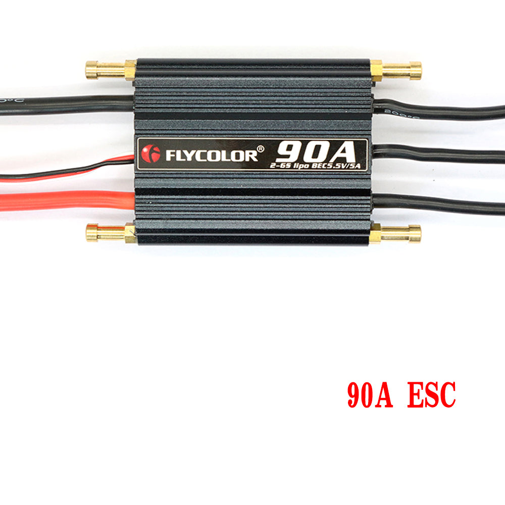 Flycolor 2-6S Lipo BEC 5.5V/5A Brushless ESC 50A 70A 90A 120A 150A Speed Controller and Programming Card for RC Boat Model Parts
