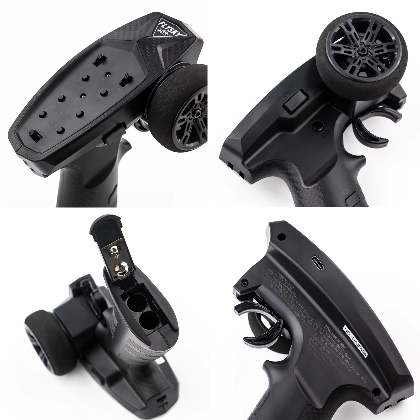 FLYSKY FS-MG7 2.4G 7CH ANT RC Car Boat Remote Controller Transmitter with FS-R7D Receiver for RC Car Boat Model DIY Accessories