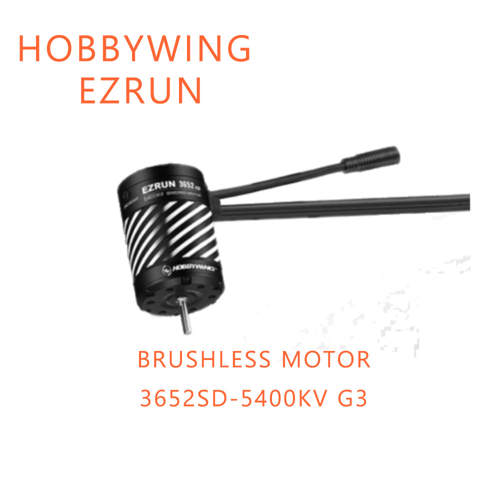 Hobbywing EZRUN 3652SD G3 3300/4100/5400KV Sensored Brushless Motors with MAX10 G2 80A ESC Combo for 1/10 1/8 RC Car Buggy Model