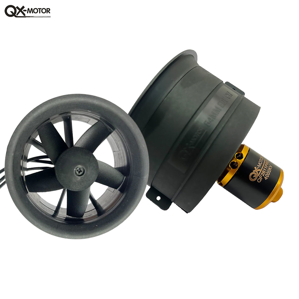 QX-Motor 64mm EDF CW CCW 5 Blades Ducted Fan with Brushless Motor 2900KV 3200KV 4000KV  for FMS RC Airplane