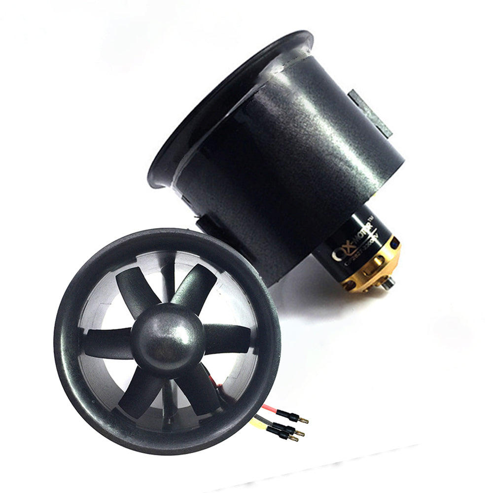 QX-MOTOR 70mm EDF 6 Blades Ducted Fan QF2822 QF2827 4S 6S Brushless Motor for FMS RC Drone DIY Parts