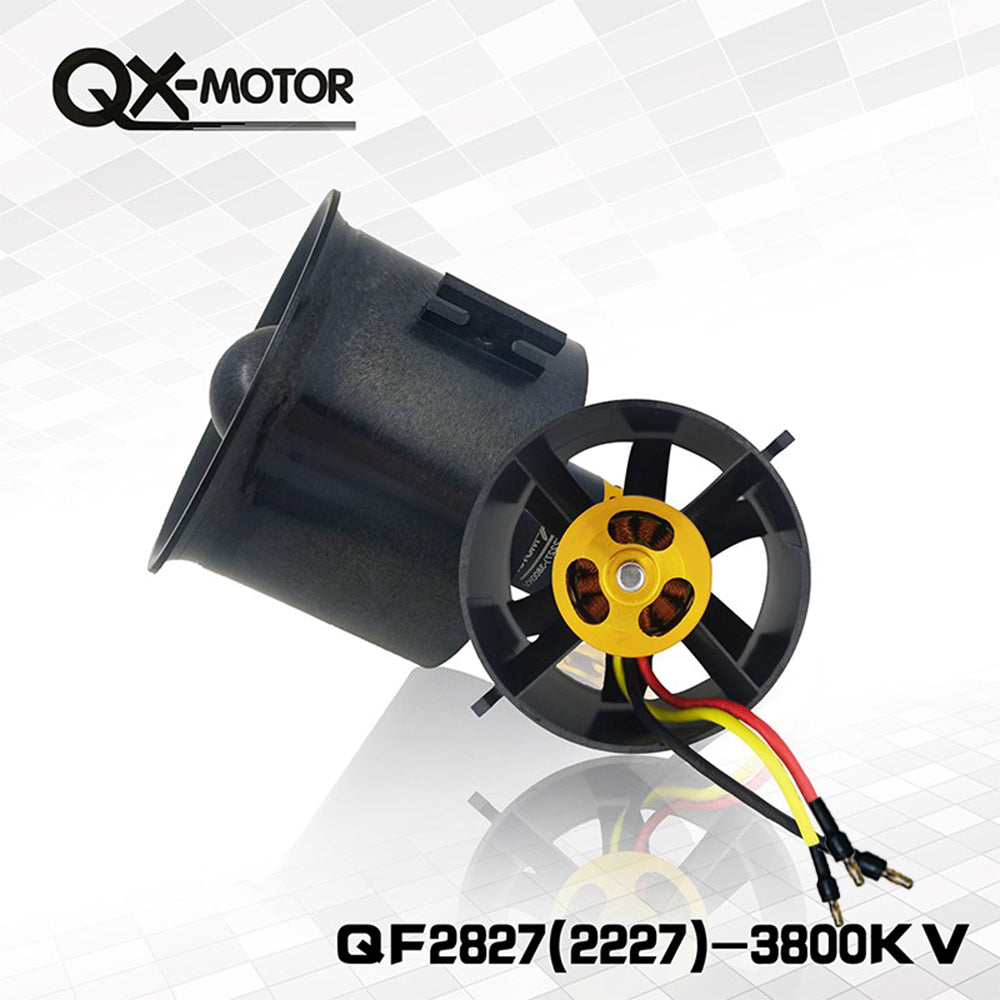 QX-MOTOR 70mm EDF 6 Blades Ducted Fan QF2822 QF2827 4S 6S Brushless Motor for FMS RC Drone DIY Parts
