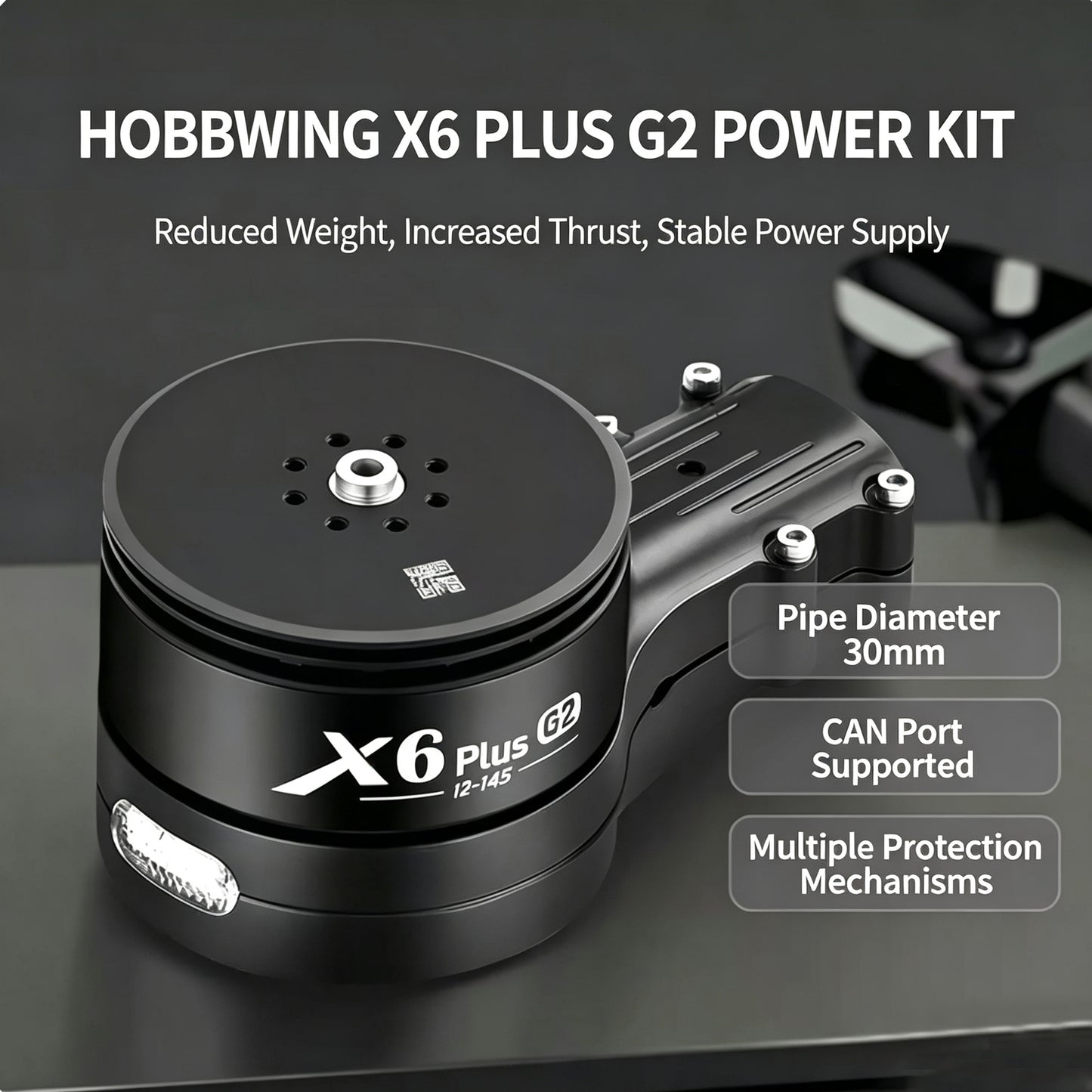 Hobbywing X6 PLUS G2 6218 Brushless Motor Integrated and 2480 Propeller Max Thrust 12.5 Kg For 5L 10L Agricultural Quadcopter Hexacopter