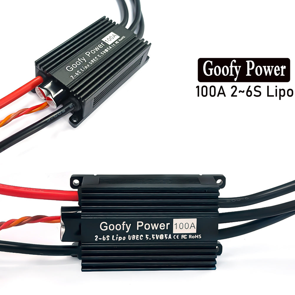 QX-MOTOR brushless speed regulator 100A ESC, high flying power supply with built-in UBEC, suitable for EDF/drone toys/remote control toys