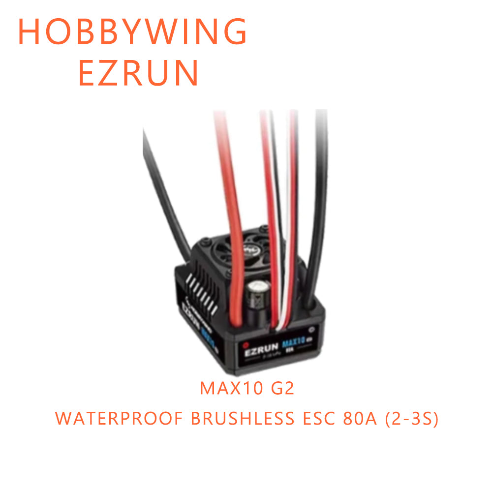 Hobbywing EZRUN 3652SD G3 3300/4100/5400KV Sensored Brushless Motors with MAX10 G2 80A ESC Combo for 1/10 1/8 RC Car Buggy Model