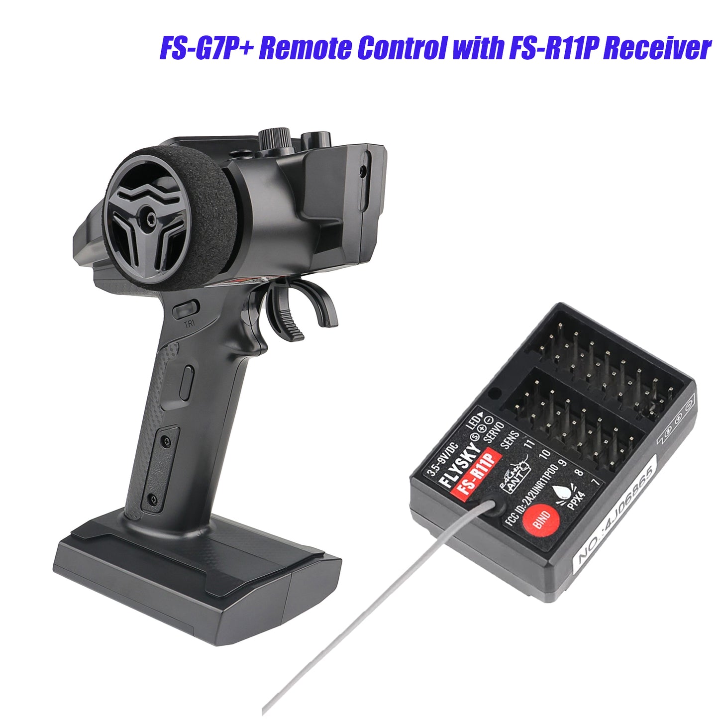 FLYSKY remote control G7P+ 10CH ANT Protocol Radio Transmitter PWM PPM I-BUS SBUS Output with FS-R11D Receiver for RC Car Boat