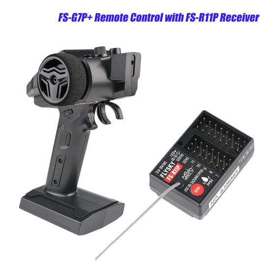 FLYSKY remote control G7P+ 10CH ANT Protocol Radio Transmitter PWM PPM I-BUS SBUS Output with FS-R11D Receiver for RC Car Boat