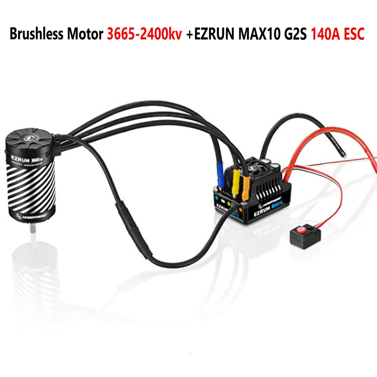 Hobbywing EZRUN MAX10 G2S Waterproof RC Brushless ESC 80A 140A and 3652SD 3665 G3 Motor 2-3S for 1/10 RC Off-Road On-Road Buggy Monster Cars