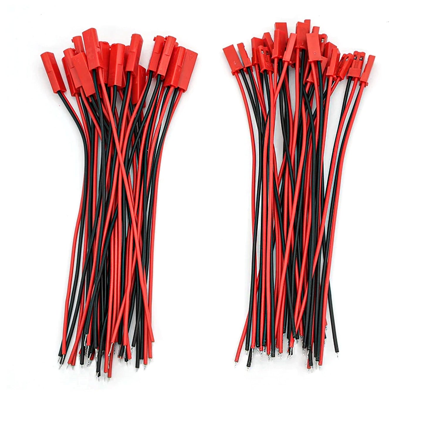 10Pairs 100mm 2 Pin JST Plug Connector Male+Female Plug Connector Cable Wire  Suitable for LED Light Strip Remote Control Toy Battery