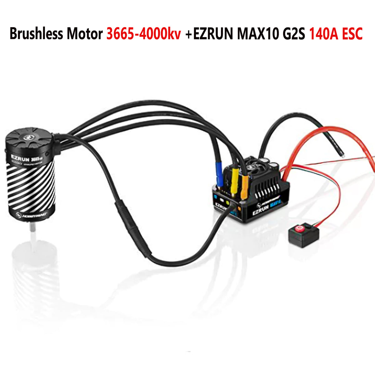 Hobbywing EZRUN MAX10 G2S Waterproof RC Brushless ESC 80A 140A and 3652SD 3665 G3 Motor 2-3S for 1/10 RC Off-Road On-Road Buggy Monster Cars