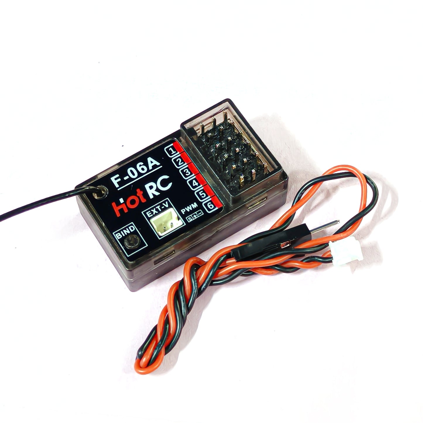 HOTRC DS600 Remote Controller 6CH 2.4GHz Radio System Transmitter Screen with F-06A Receiver for RC Model car/Trawl boat/Fishing Boat