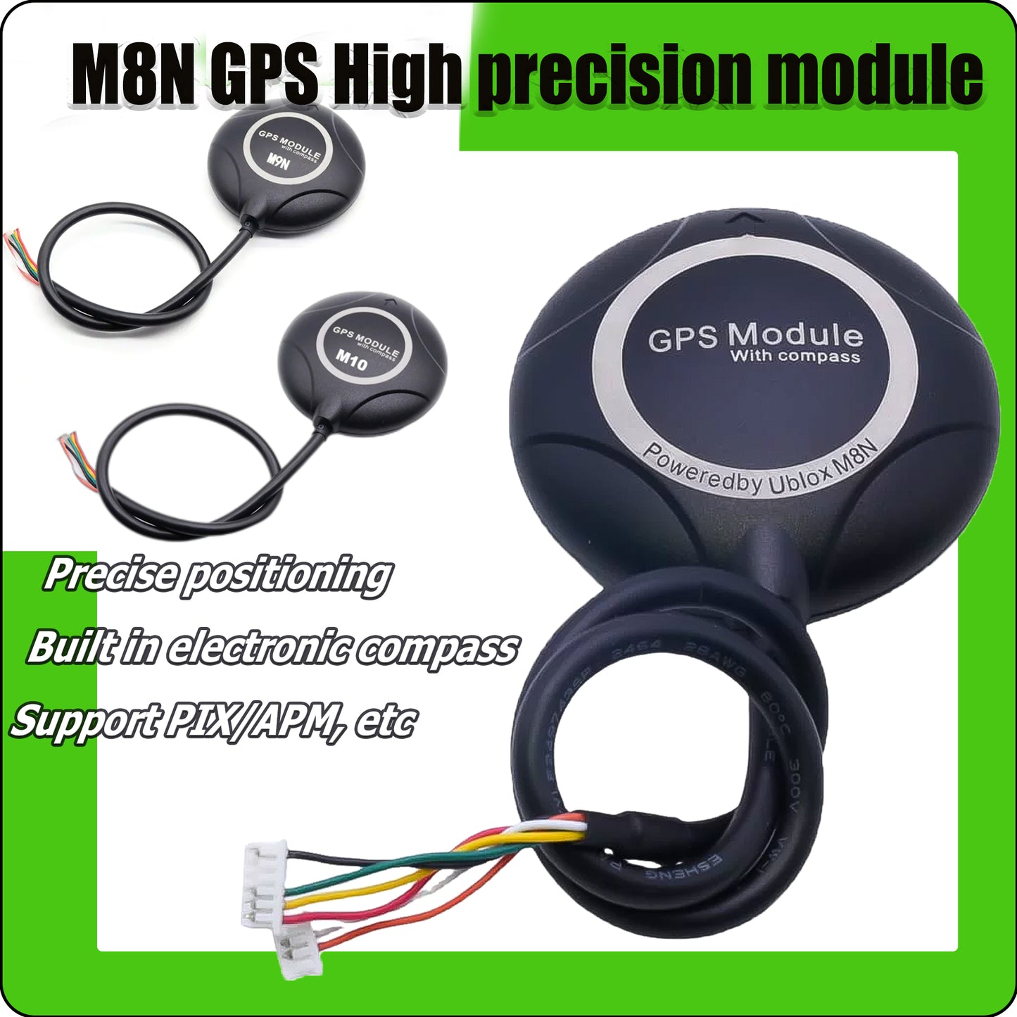 GPS Module M8N M9N M10 Flight Controller GPS with built-in compass for Pixhawk Flight Controller Aircraft Car Boat