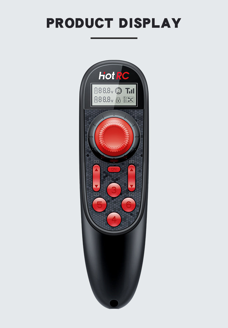 HOTRC DS600 Remote Controller 6CH 2.4GHz Radio System Transmitter Screen with F-06A Receiver for RC Model car/Trawl boat/Fishing Boat