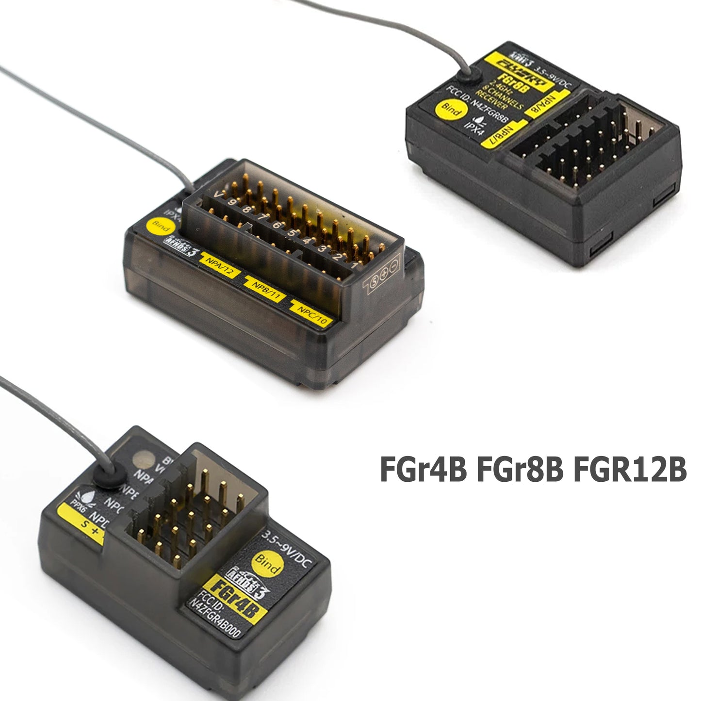 FLYSKY FGR4B FGR8B FGr12B 2.4GHz 8/12CH Receiver PWM PPM Ibus for AFHDS3 NB4 / PL18 / FRM302 RC Vehicle / Ship