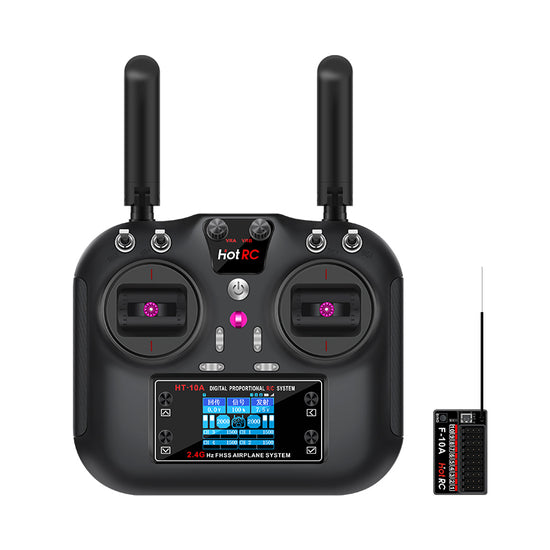 Hotrc Hot rc HT-10A HT10A 2.4Ghz 10CH Remote Controller F-10A F10A Rec ...