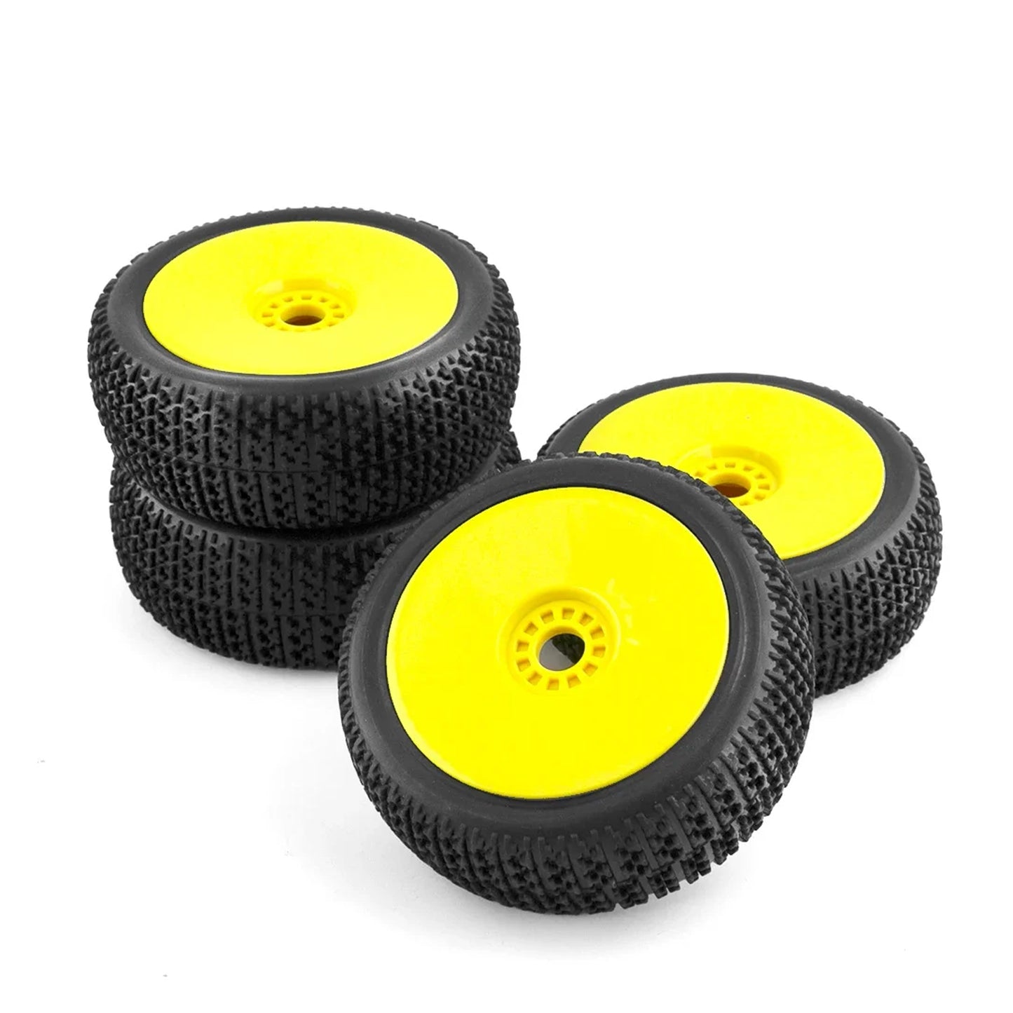4Pcs 1/8 4WD Nitro Off Road Buggy Tires Wheel Rims 17mm Hex for 1:8 Scale RC Car HSP HPI Kyosho ZD Hongnuo Redcat Traxxas