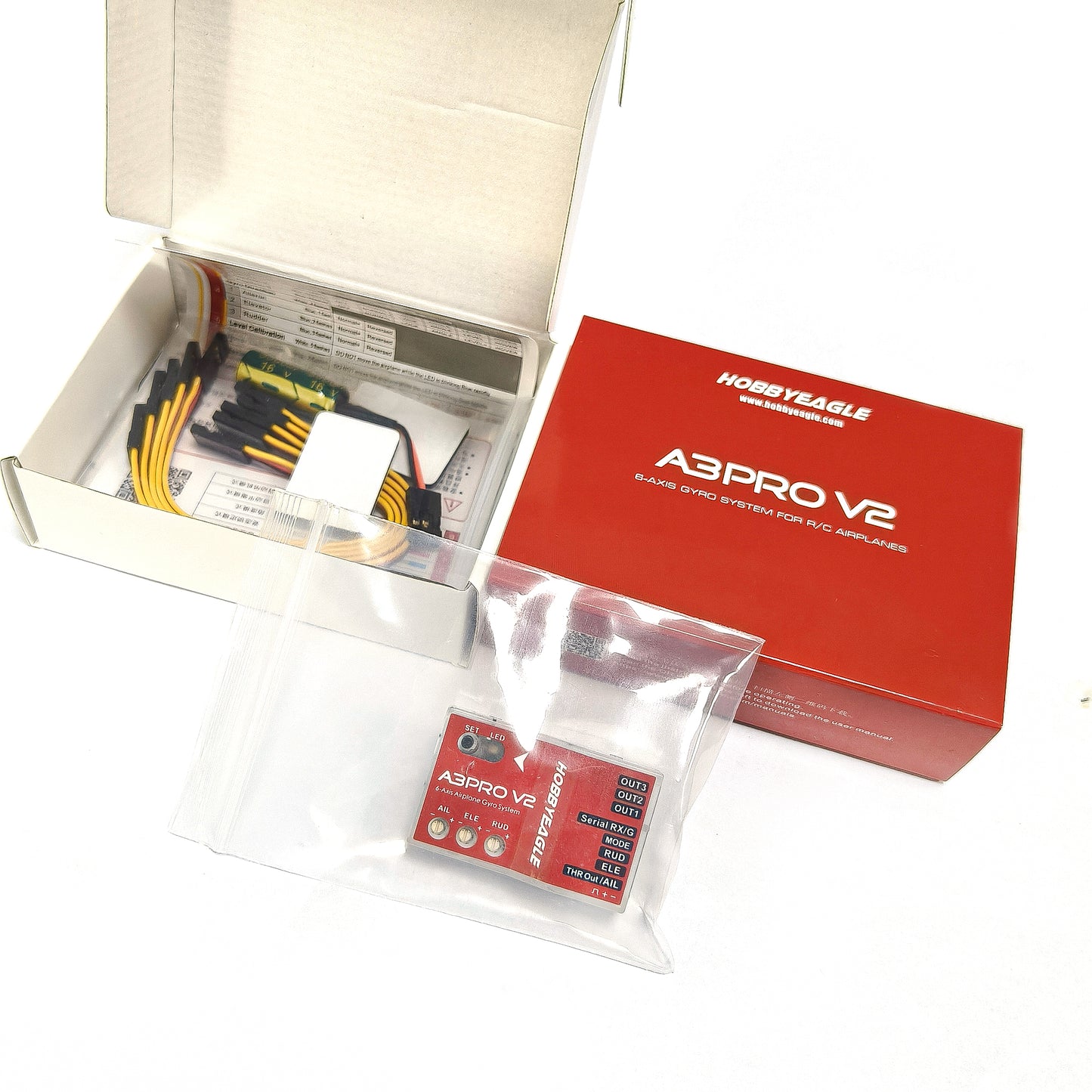 HobbyEagle A3 Pro/A3 Pro V2 Gyro Stabilizer System RC Flight Controller for RC Airplane Fixed-wing Helicopters Parts