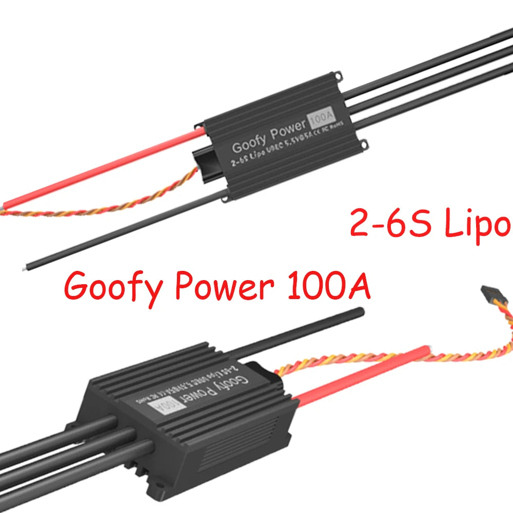 QX-MOTOR High Flying Brushless Speed Controller 100A ESC, with built-in UBEC power supply, suitable for drone toys/remote control toys