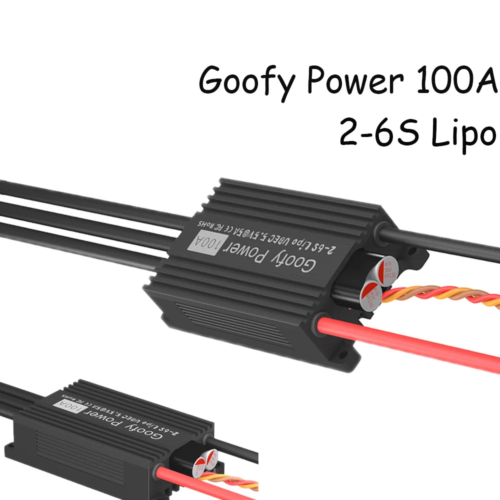 QX-MOTOR High Flying Brushless Speed Controller 100A ESC, with built-in UBEC power supply, suitable for drone toys/remote control toys