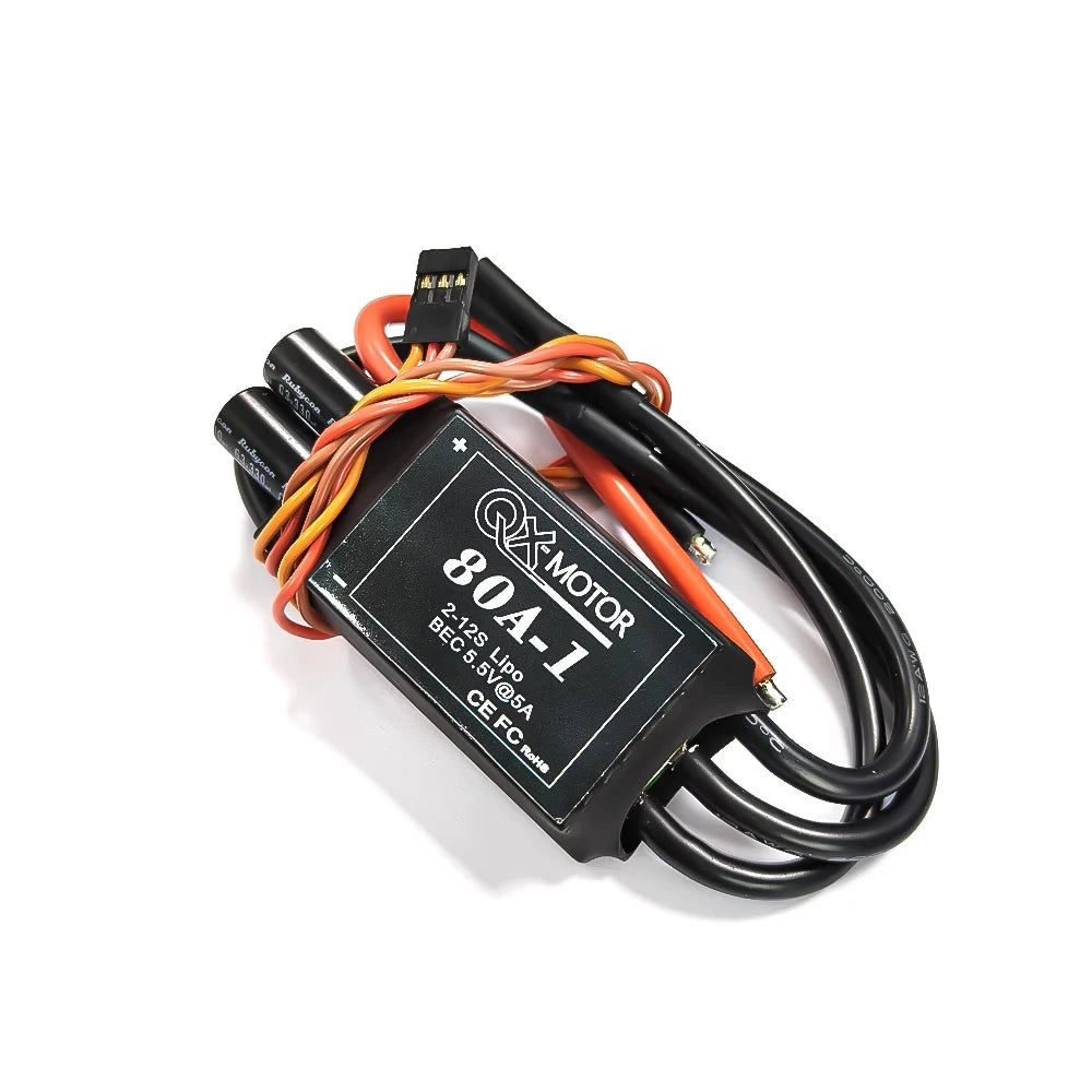 80A 2-12S brushless ESC High pressure Speed Controler With 5.5V 5A BEC for brushless motor suitable for model airplane toys QX-MOTOR EDF