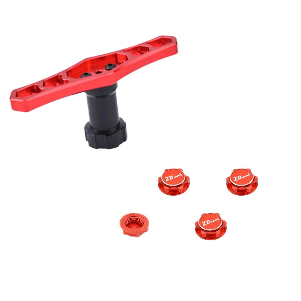 8477/8483 4pcs 17mm Hex 1/8 Scale RC Truck Tires Wheels Set With Tool For ZDRacing JLB Cheetah Monster Flux Parts
