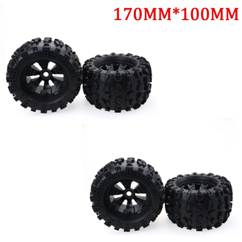 8477/8483 4pcs 17mm Hex 1/8 Scale RC Truck Tires Wheels Set With Tool For ZDRacing JLB Cheetah Monster Flux Parts