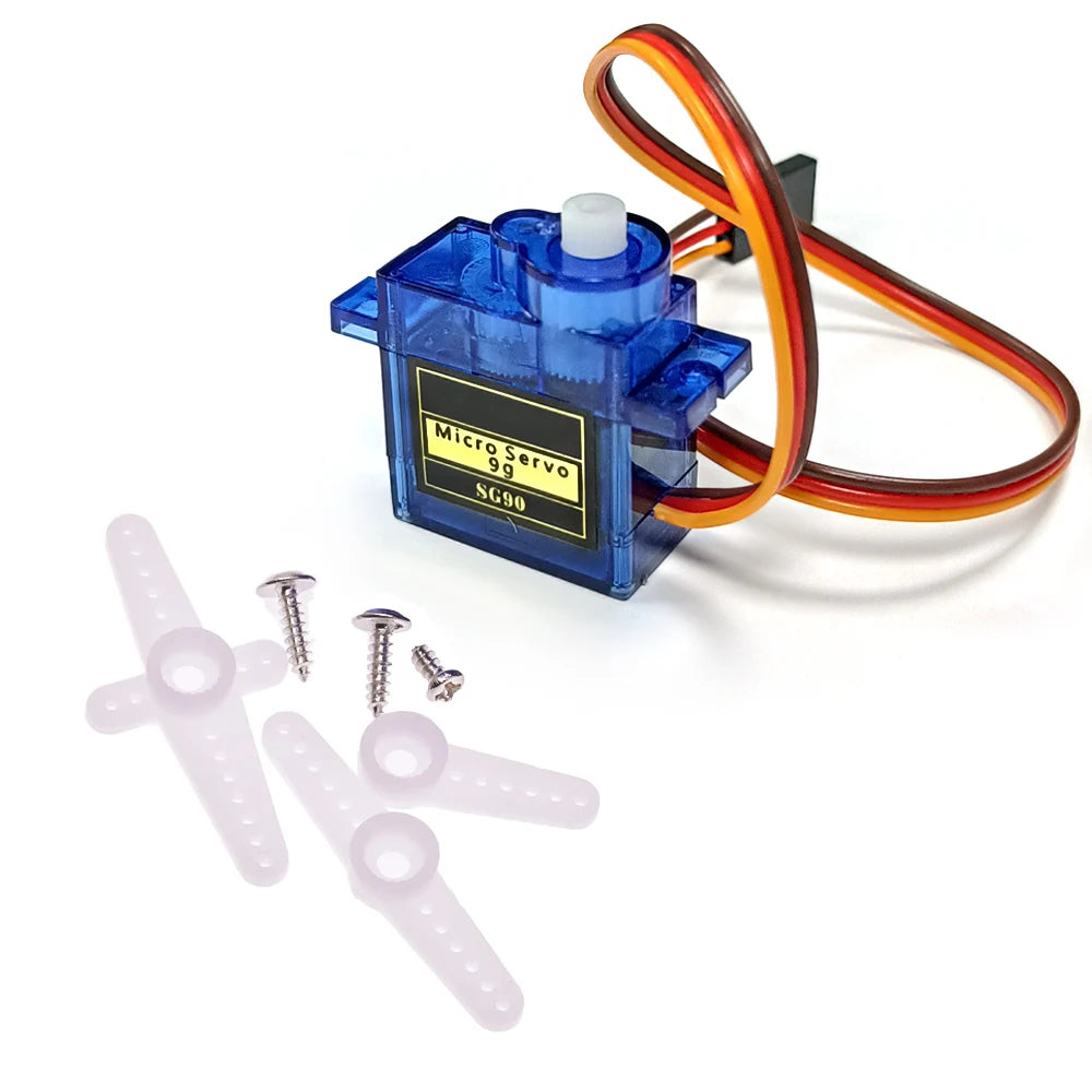 2/4/10/20/50PCS SG90 MG90S Servos 180 Degrees For RC Planes Fixed wing Aircraft model telecontrol Aircraft Parts Toy motors 黄色(Yellow)