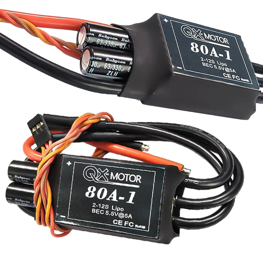 80A 2-12S brushless ESC High pressure Speed Controler With 5.5V 5A BEC for brushless motor suitable for model airplane toys QX-MOTOR EDF